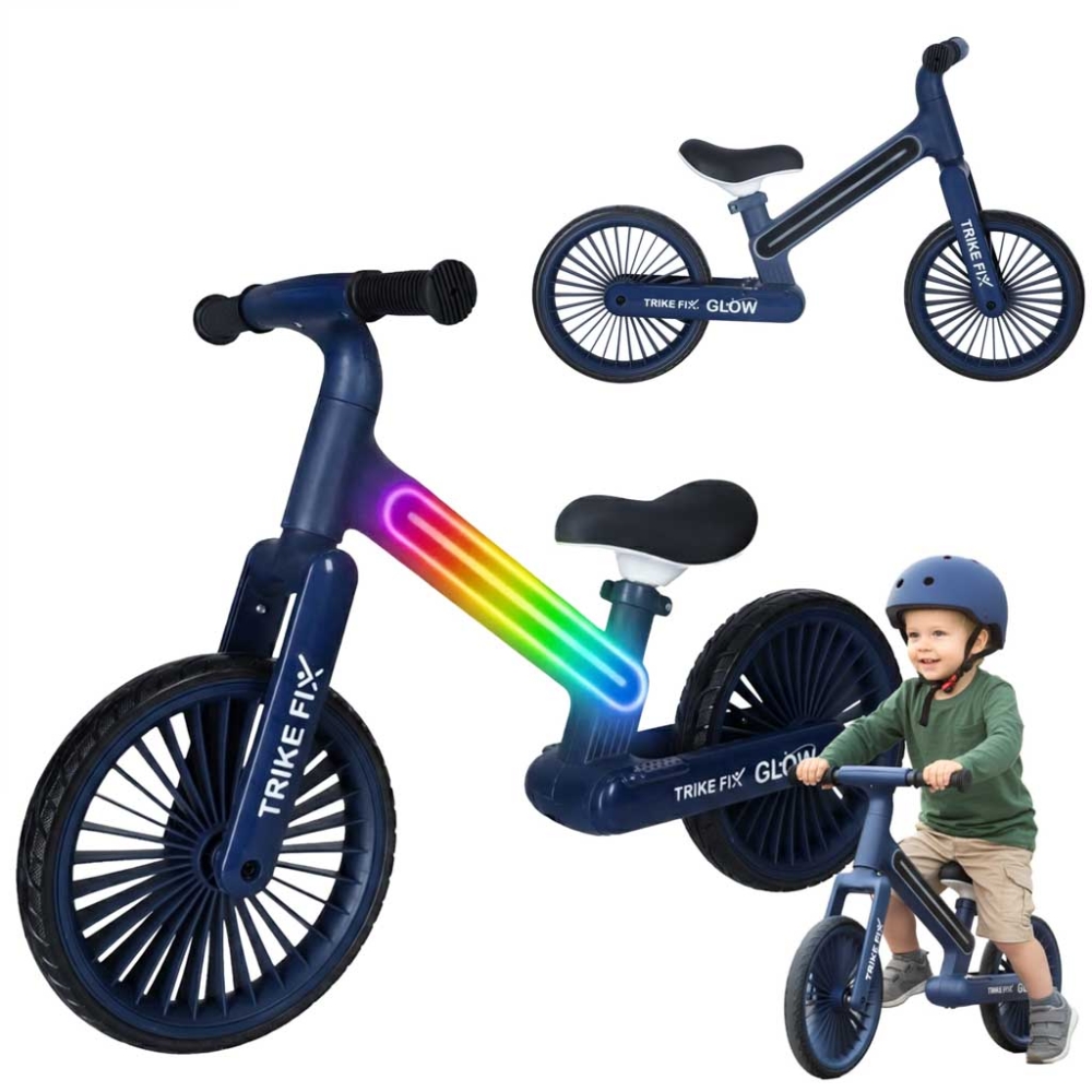 Balansinis dviratis Trike Fix Glow LED, tamsiai mėlynas-Judėjimui, Balansiniai dviratukai-e-vaikas