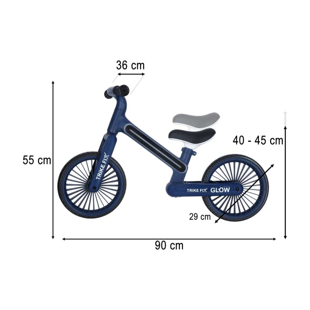 Balansinis dviratis Trike Fix Glow LED, tamsiai mėlynas-Judėjimui, Balansiniai dviratukai-e-vaikas
