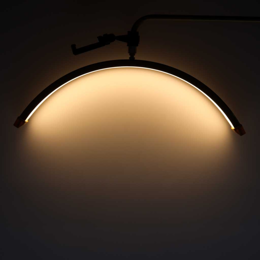 Reguliuojama LED blakstienų priauginimo lempa, 36 W, kosmetinė, be šešėlių, arkinė, aukso sp.