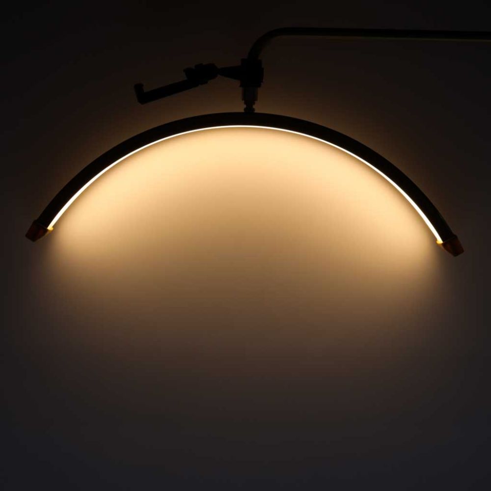 Reguliuojama LED blakstienų priauginimo lempa, 36 W, kosmetinė, be šešėlių, arkinė, aukso sp.