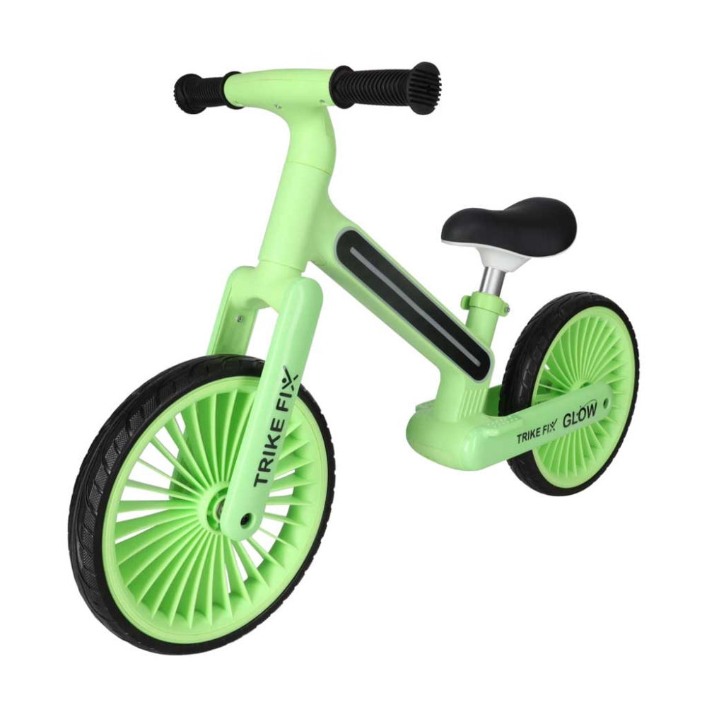 Balansinis dviratis Trike Fix Glow LED rėmas, neoninė žalia-Judėjimui, Balansiniai dviratukai-e-vaikas