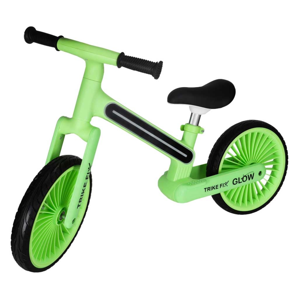 Balansinis dviratis Trike Fix Glow LED rėmas, neoninė žalia-Judėjimui, Balansiniai dviratukai-e-vaikas