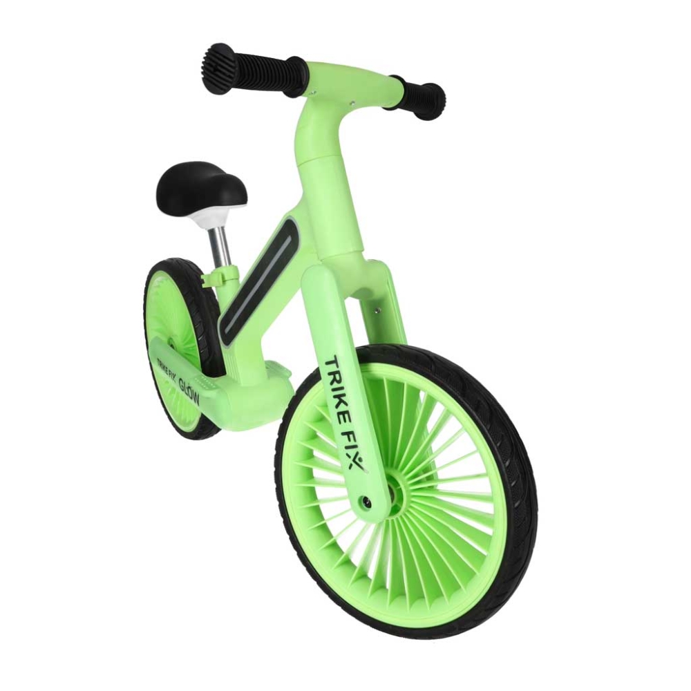 Balansinis dviratis Trike Fix Glow LED rėmas, neoninė žalia-Judėjimui, Balansiniai dviratukai-e-vaikas