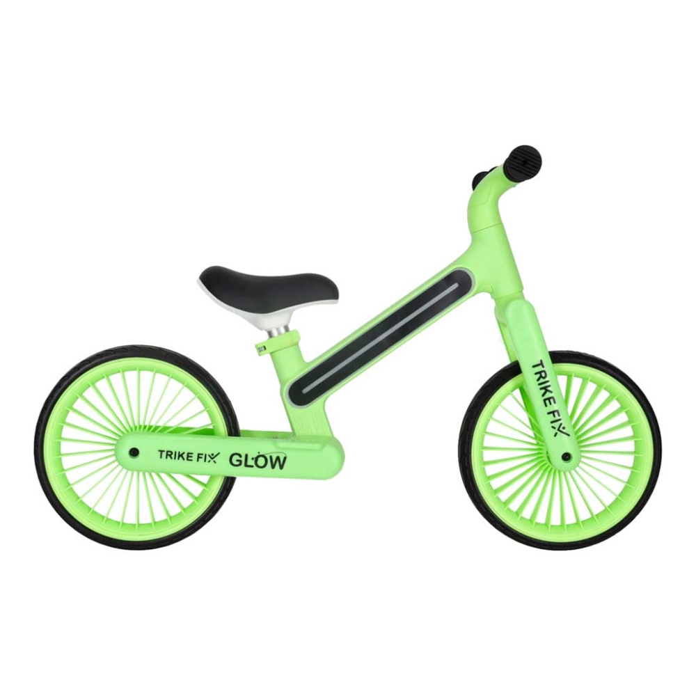 Balansinis dviratis Trike Fix Glow LED rėmas, neoninė žalia-Judėjimui, Balansiniai dviratukai-e-vaikas