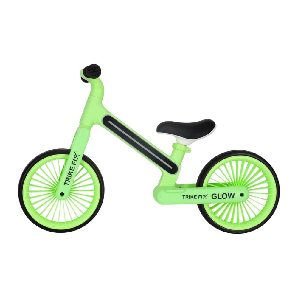 Balansinis dviratis Trike Fix Glow LED rėmas, neoninė žalia-Judėjimui, Balansiniai dviratukai-e-vaikas