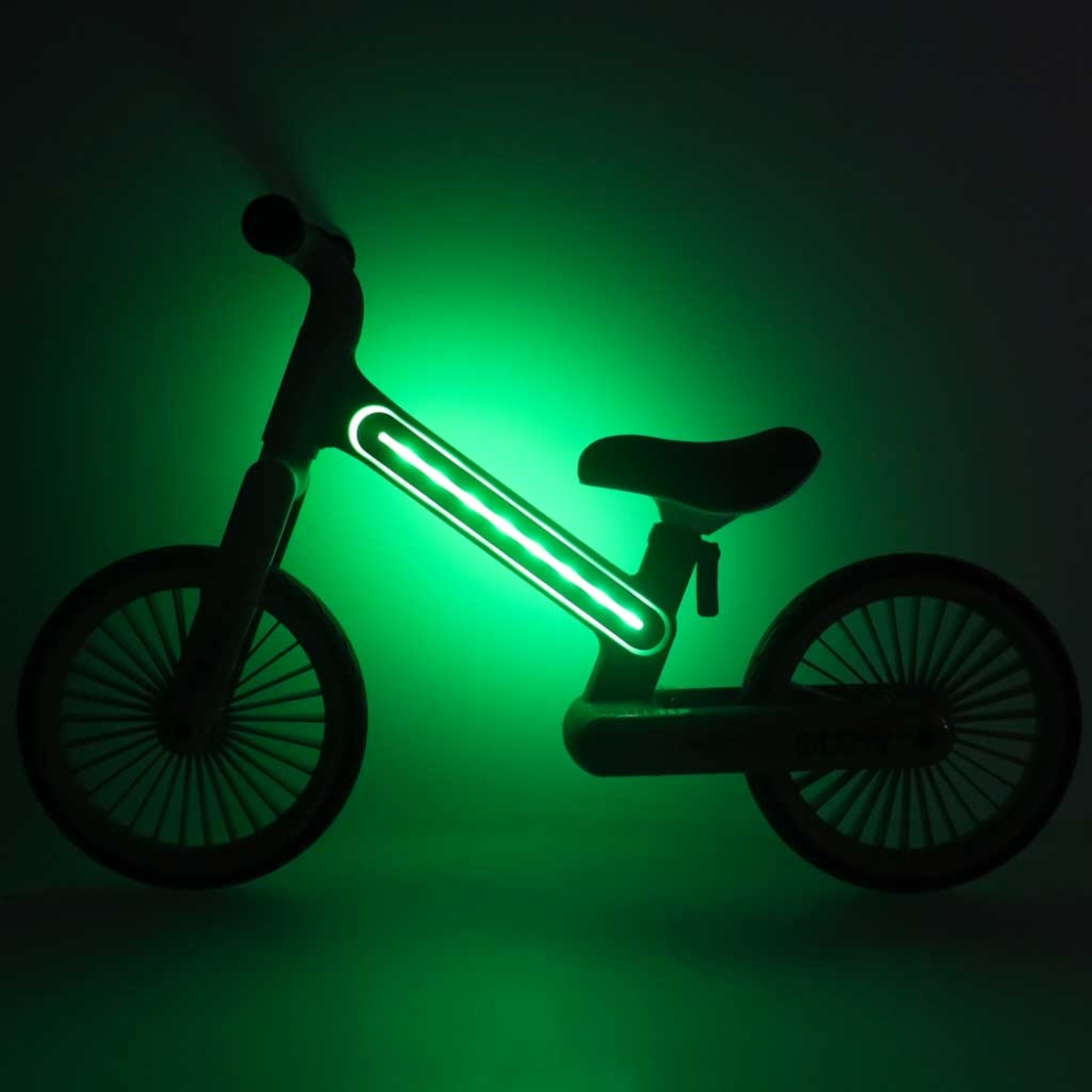 Balansinis dviratis Trike Fix Glow LED rėmas, neoninė žalia-Judėjimui, Balansiniai dviratukai-e-vaikas