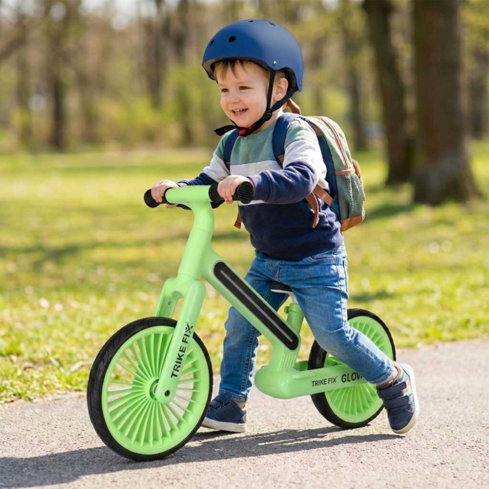 Balansinis dviratis Trike Fix Glow LED rėmas, neoninė žalia-Judėjimui, Balansiniai dviratukai-e-vaikas