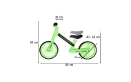 Balansinis dviratis Trike Fix Glow LED rėmas, neoninė žalia-Judėjimui, Balansiniai dviratukai-e-vaikas