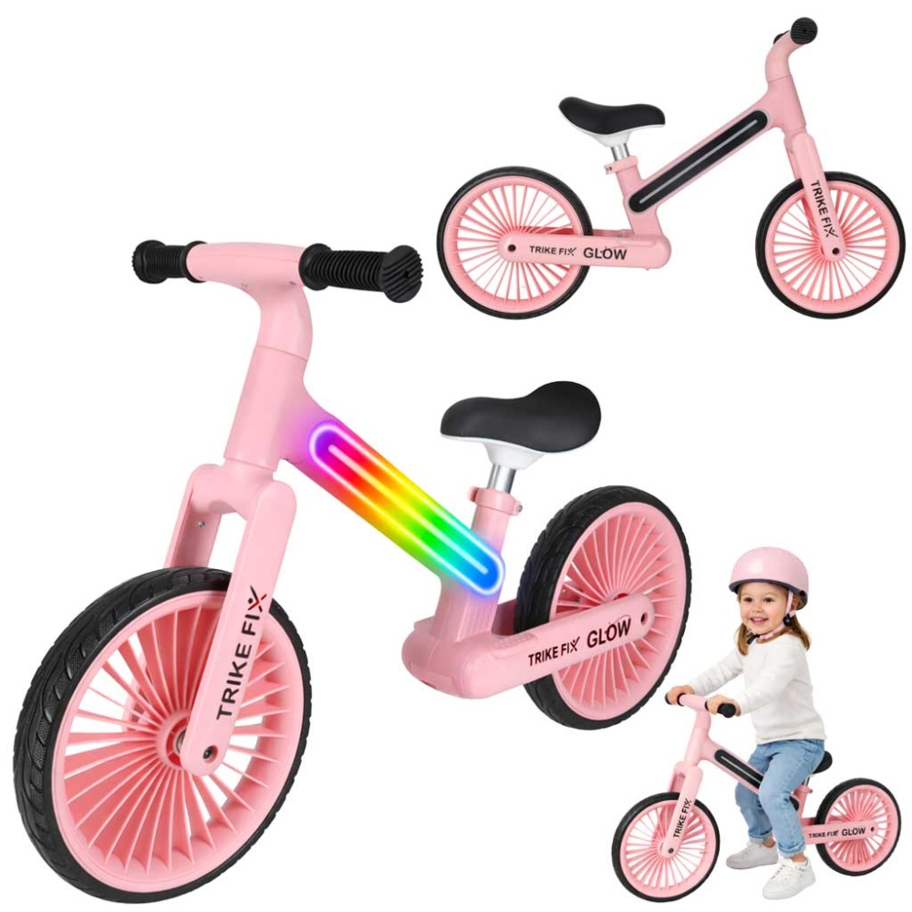 Balansinis dviratis Trike Fix Glow LED rėmas, rožinis-Judėjimui, Balansiniai dviratukai-e-vaikas