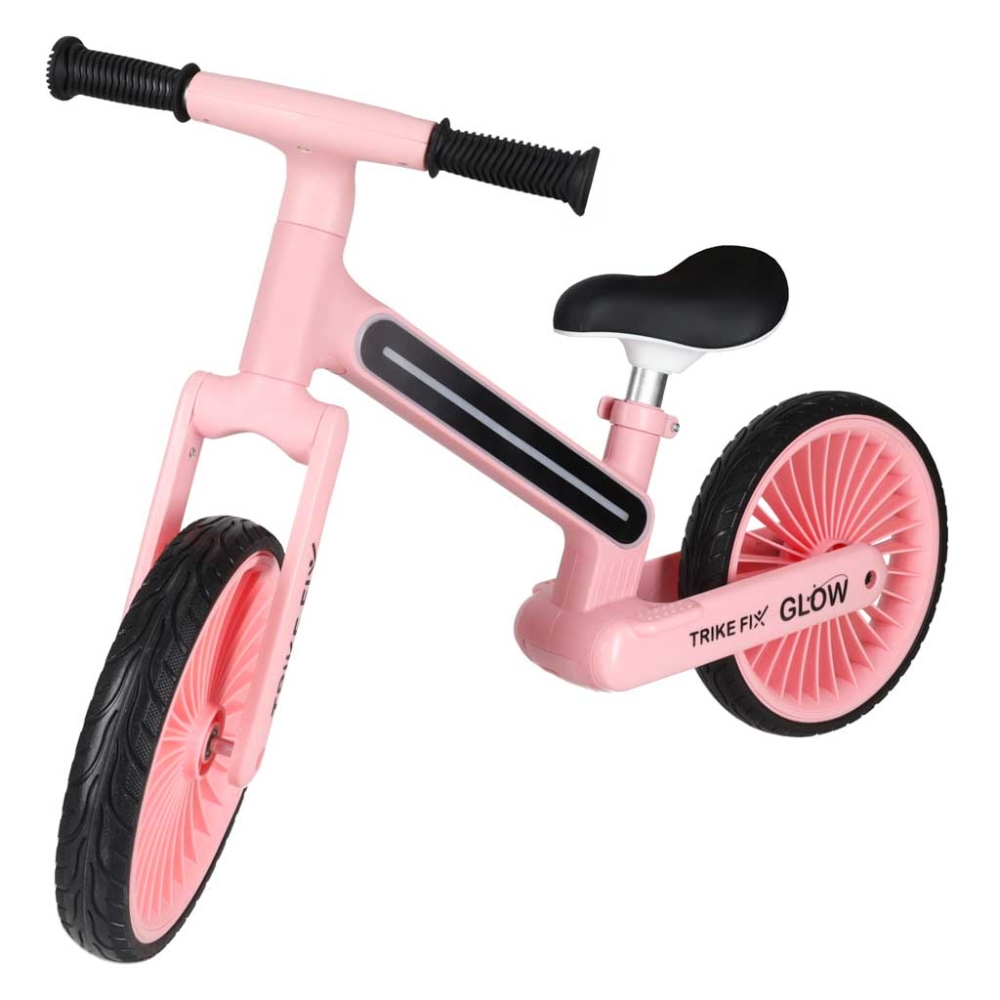 Balansinis dviratis Trike Fix Glow LED rėmas, rožinis-Judėjimui, Balansiniai dviratukai-e-vaikas