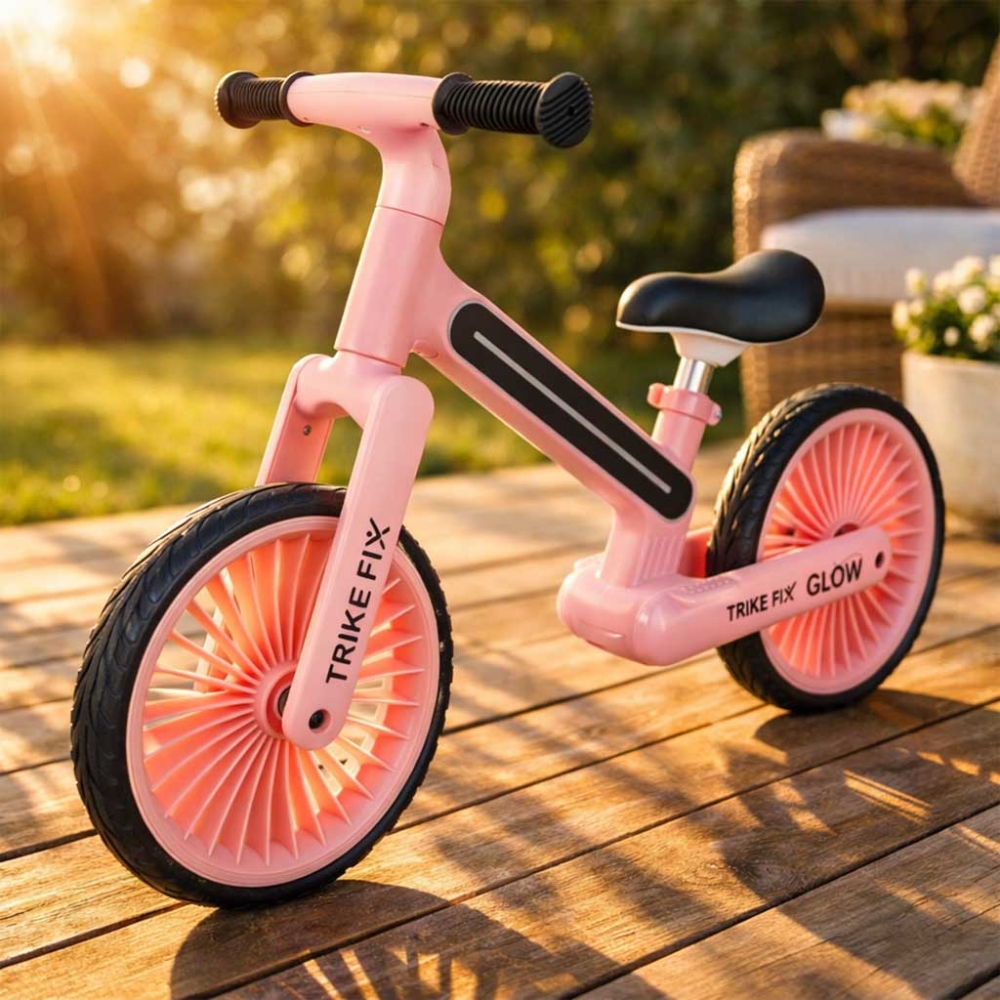 Balansinis dviratis Trike Fix Glow LED rėmas, rožinis-Judėjimui, Balansiniai dviratukai-e-vaikas
