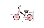 Balansinis dviratis Trike Fix Glow LED rėmas, rožinis-Judėjimui, Balansiniai dviratukai-e-vaikas