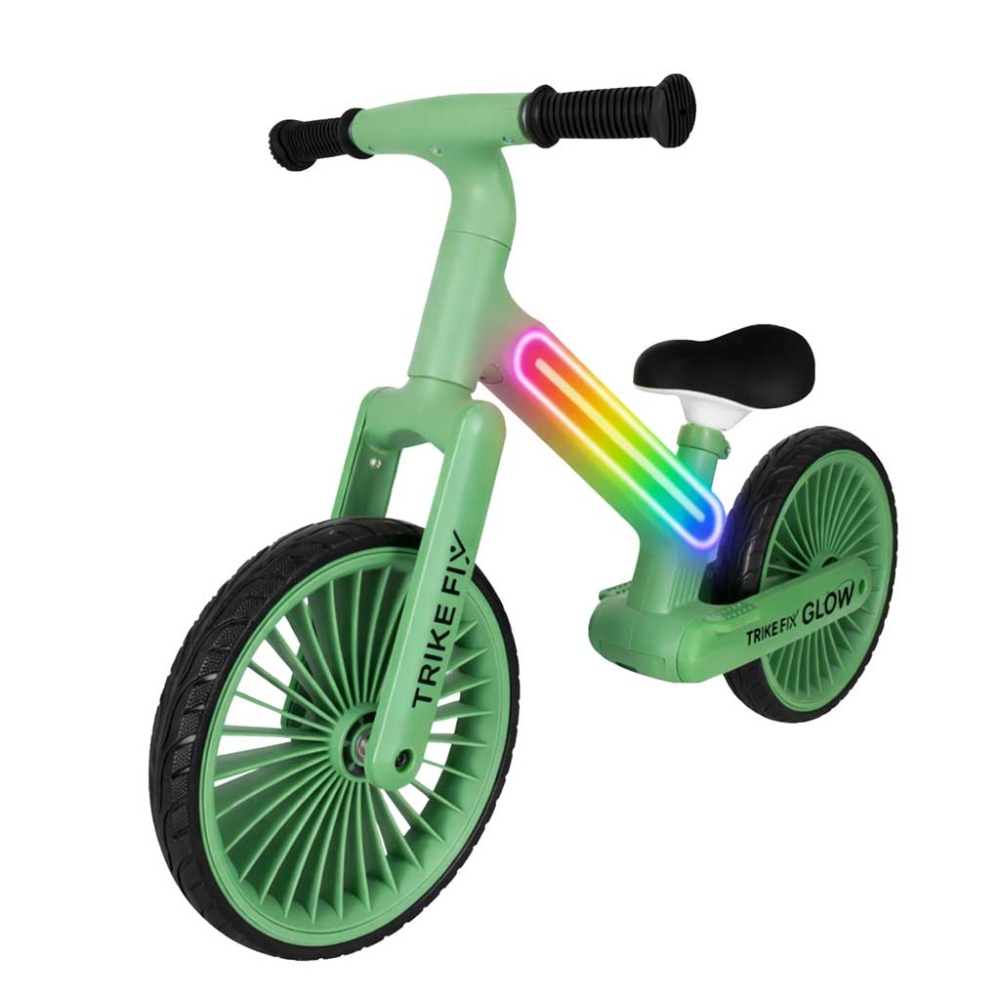 Balansinis dviratis Trike Fix Glow LED rėmas, žalias-Judėjimui, Balansiniai dviratukai-e-vaikas