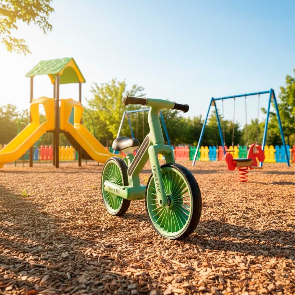 Balansinis dviratis Trike Fix Glow LED rėmas, žalias-Judėjimui, Balansiniai dviratukai-e-vaikas
