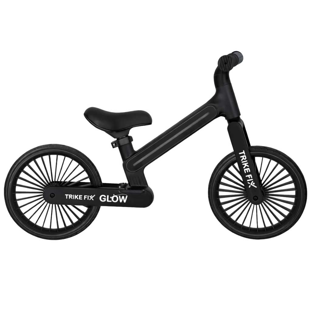 Balansinis dviratis Trike Fix Glow LED rėmas, juodas-Judėjimui, Balansiniai dviratukai-e-vaikas