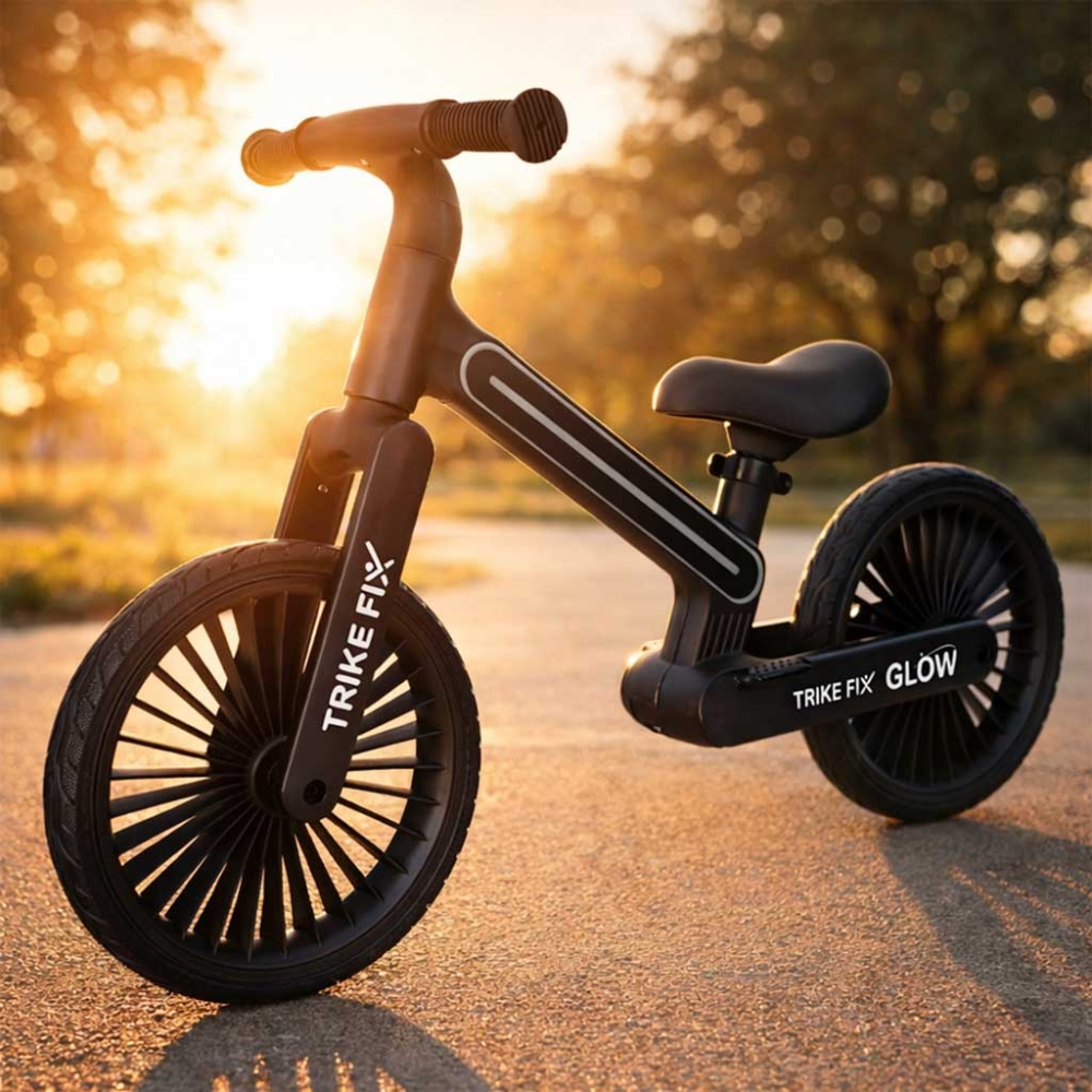 Balansinis dviratis Trike Fix Glow LED rėmas, juodas-Judėjimui, Balansiniai dviratukai-e-vaikas