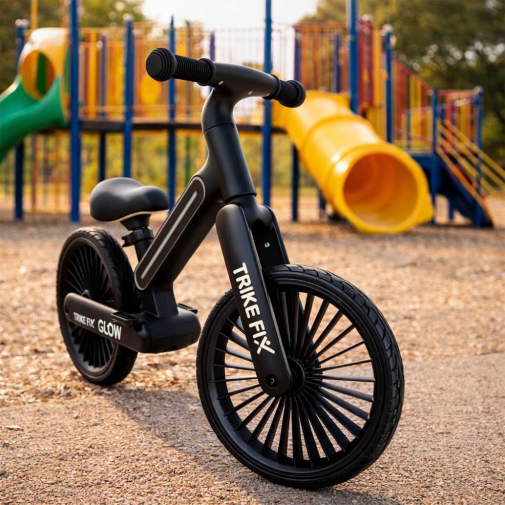 Balansinis dviratis Trike Fix Glow LED rėmas, juodas-Judėjimui, Balansiniai dviratukai-e-vaikas