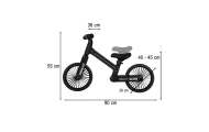 Balansinis dviratis Trike Fix Glow LED rėmas, juodas-Judėjimui, Balansiniai dviratukai-e-vaikas