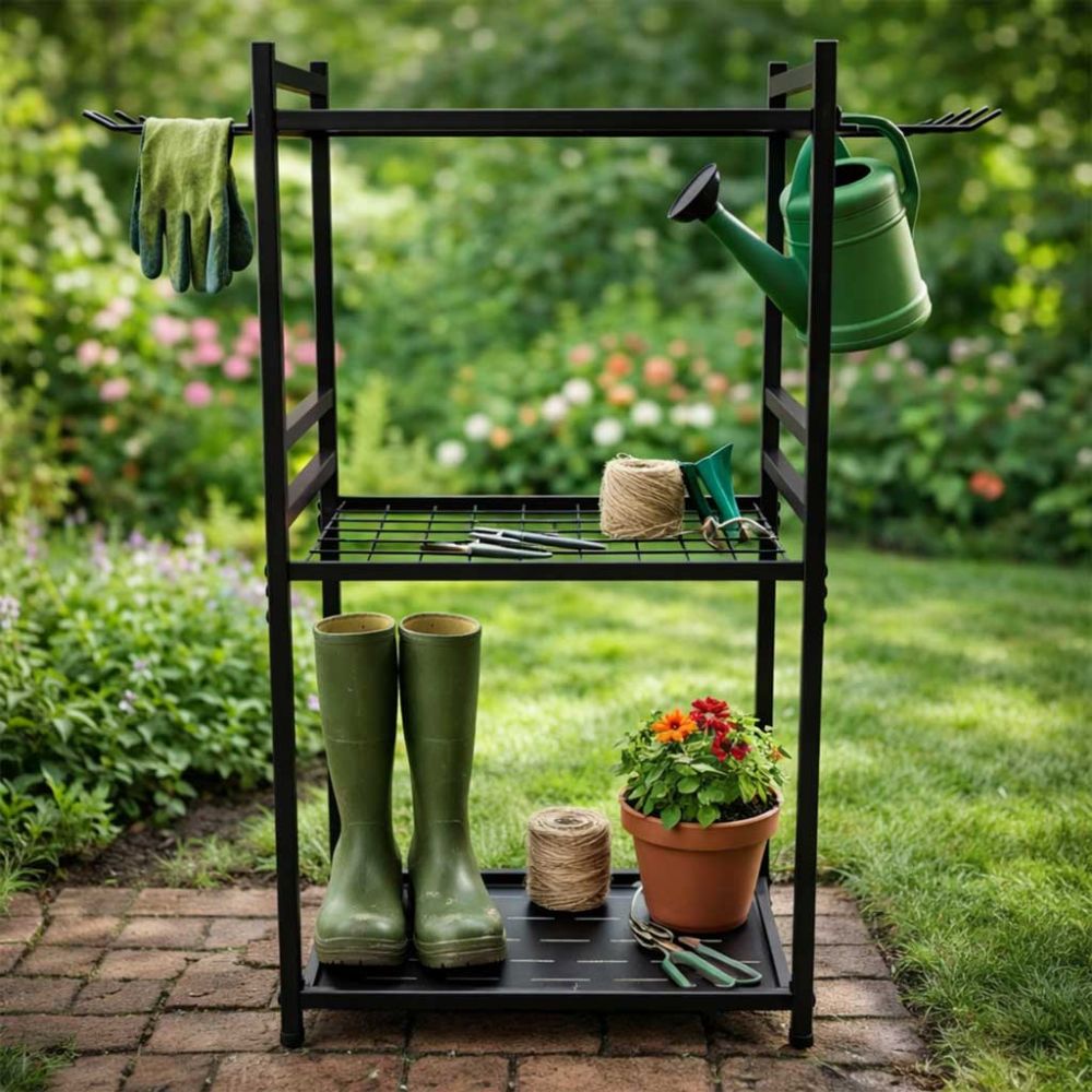 Plieninis sodo įrankių organizatorius LUARO 81x43x30cm-Namai, laisvalaikis, turizmas, Sodas - daržas-e-vaikas