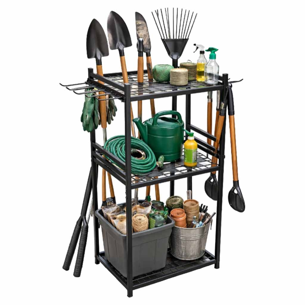 Plieninis sodo įrankių organizatorius LUARO 81x43x30cm