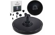 Saulės energija varomas tvenkinio fontanas LUARO, LED RGB, 16 cm