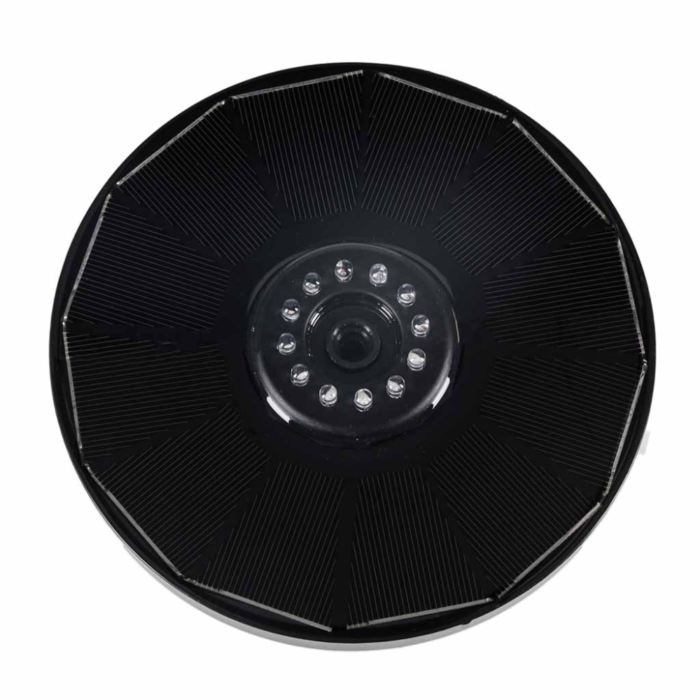 Saulės energija varomas tvenkinio fontanas LUARO, LED RGB, 16 cm