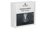 Saulės energija varomas tvenkinio fontanas LUARO, LED RGB, 16 cm