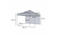 Sodo paviljono / renginių palapinė LUARO, 3x3 m, 3 pusių