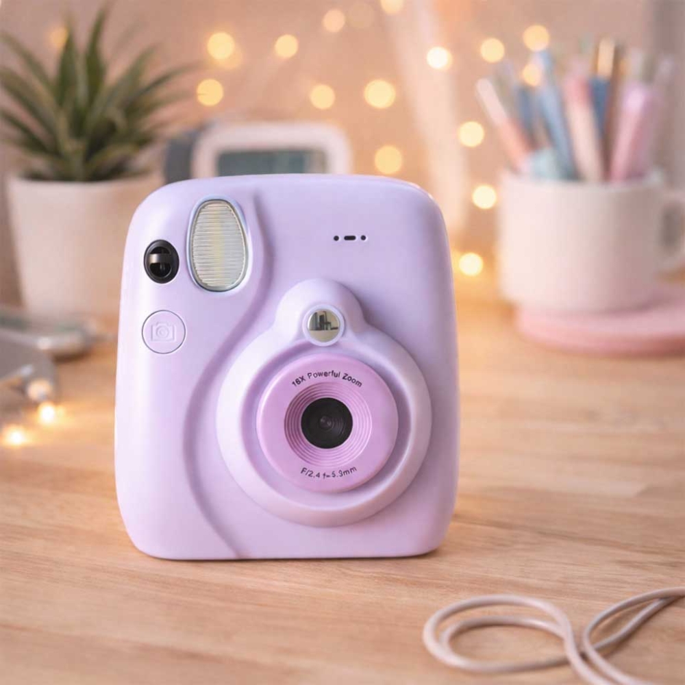 Skaitmeninis momentinis fotoaparatas 16x 128GB kasetės, violetinis-Žaislai, Profesijos, buities žaislai, Profesiniai žaislai-e-v