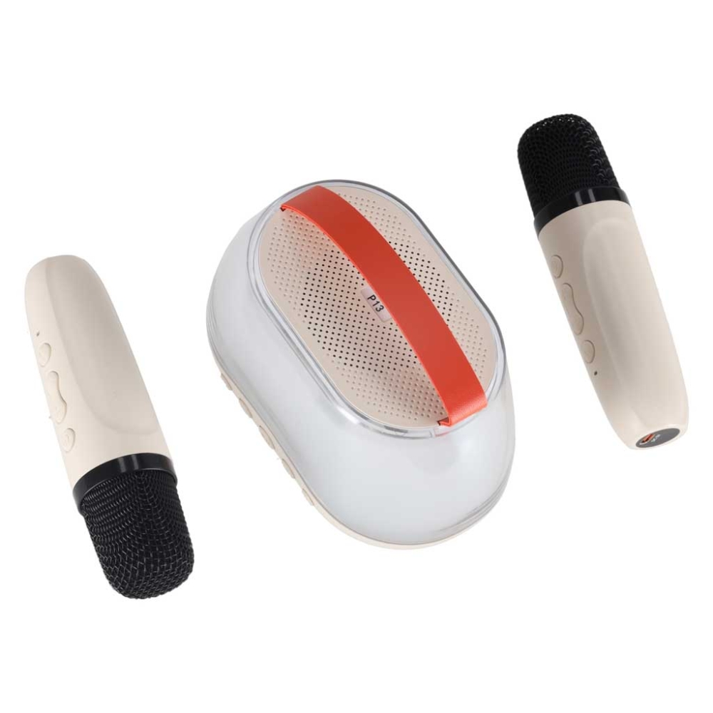 Garsiakalbis Bluetooth RGB karaoke rinkinys su 2 USB mikrofonais-Žaislai, Muzikiniai-e-vaikas