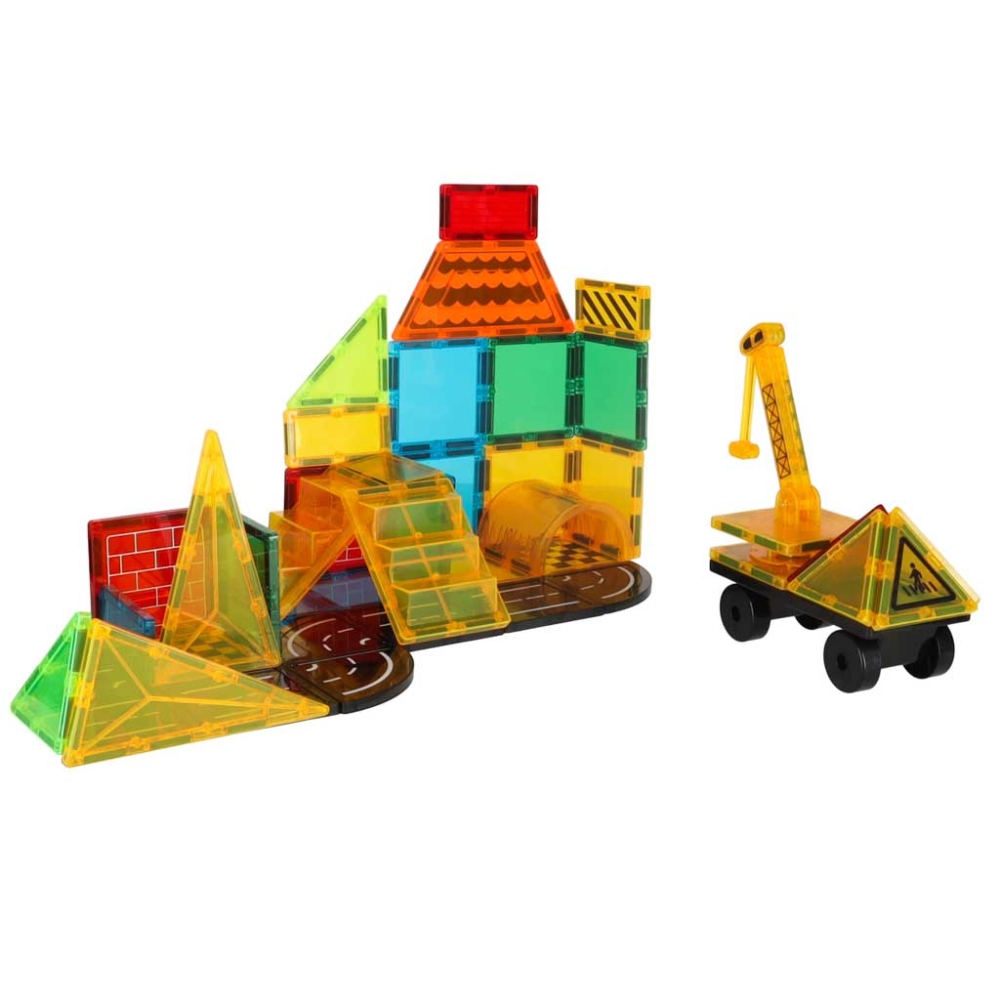 Magnetinis 3D konstruktorius, statybinės transporto priemonės, 50 el.