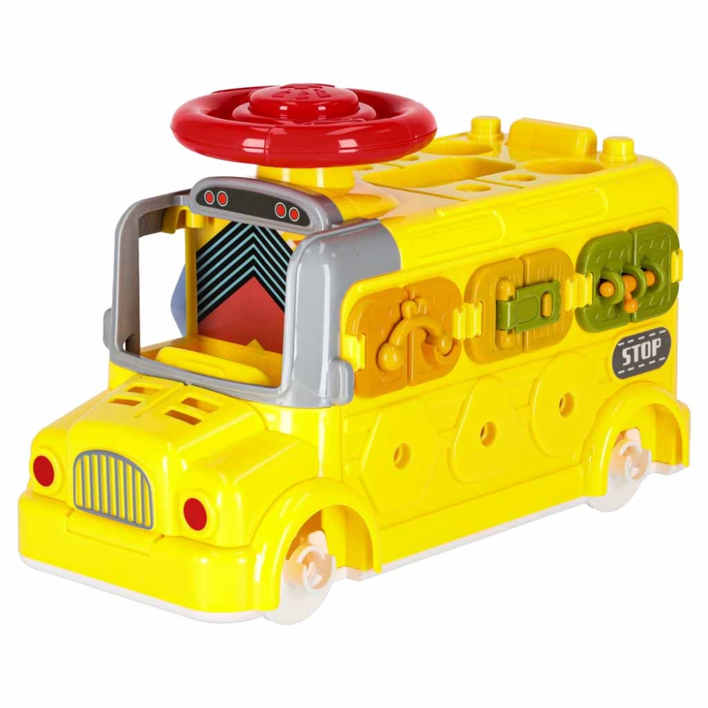 Edukacinis autobusas - mokomasis „pasidaryk pats“ rinkinys 55 dalys-Žaislai, Kūdikiams, Žaislai mažyliams (iki 4 m.