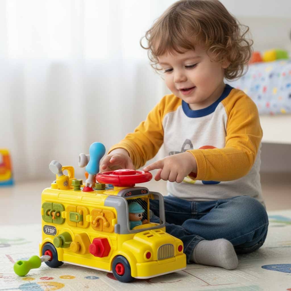 Edukacinis autobusas - mokomasis „pasidaryk pats“ rinkinys 55 dalys