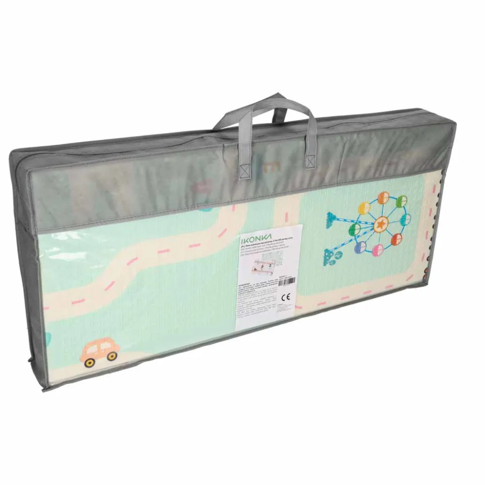 Dvipusis putplasčio sulankstomas pandos gatvės kilimėlis 180 x 200 cm-Žaislai, Kūdikiams, Lavinamieji kilimėliai-e-vaikas