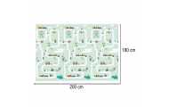 Edukacinis dvipusis putplasčio sulankstomas pandos gatvės kilimėlis 180 x 200 cm