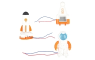 Mažas elektronikos elektrikas mokomasis rinkinys kosmoso stotis