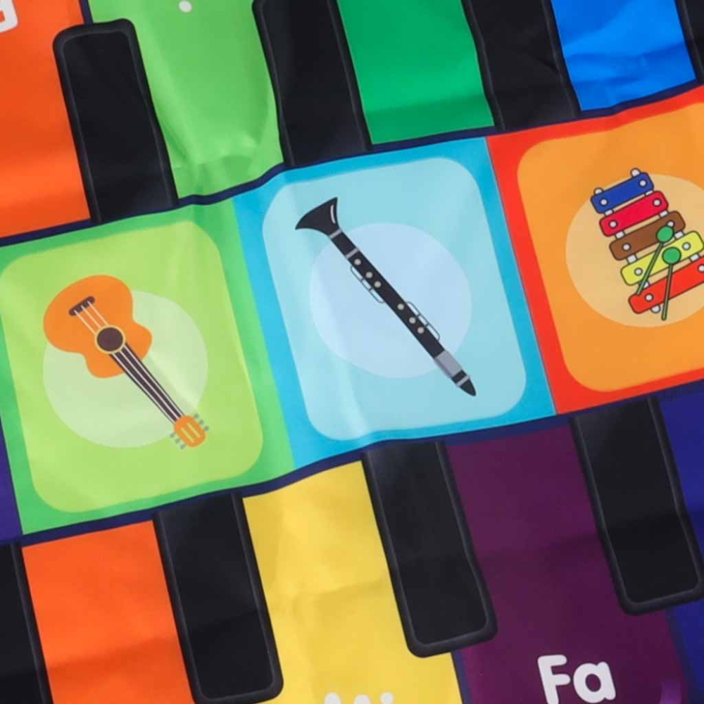 Vaikiškas interaktyvus šokių kilimėlis su 8 instrumentais ir 10 melodijų-Žaislai, Muzikiniai-e-vaikas