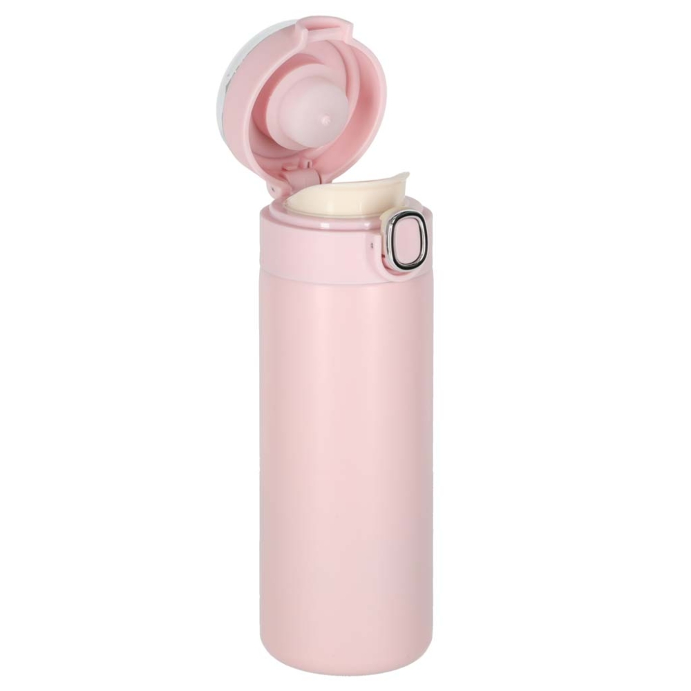 LED termo gertuvė su kandikliu 350 ml rožinės sp.-Maitinimui, Indai, įrankiai, gertuvės, Puodeliai, gertuvės-e-vaikas
