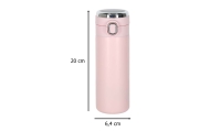 LED termo gertuvė su kandikliu 350 ml rožinės sp.-Maitinimui, Indai, įrankiai, gertuvės, Puodeliai, gertuvės-e-vaikas