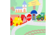 Medinės sriegimo kaladėlės Transporto priemonės-Žaislai, Kūdikiams, Žaislai mažyliams (iki 4 m.