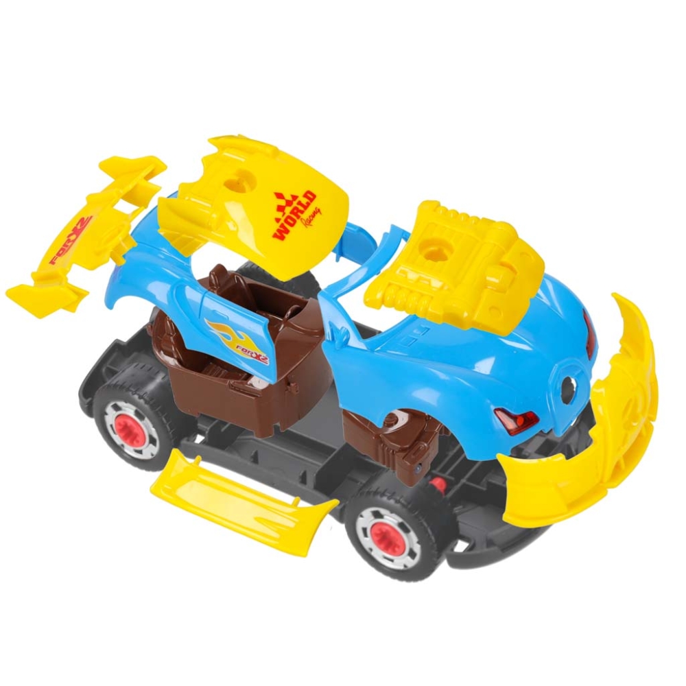 Konstruktorius sportinis automobilis, šviesos, garsai-Žaislai, Konstruktoriai, Įvairūs konstruktoriai-e-vaikas