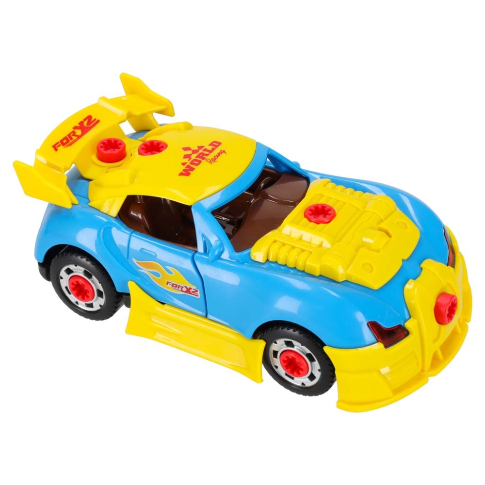 Konstruktorius sportinis automobilis, šviesos, garsai-Žaislai, Konstruktoriai, Įvairūs konstruktoriai-e-vaikas