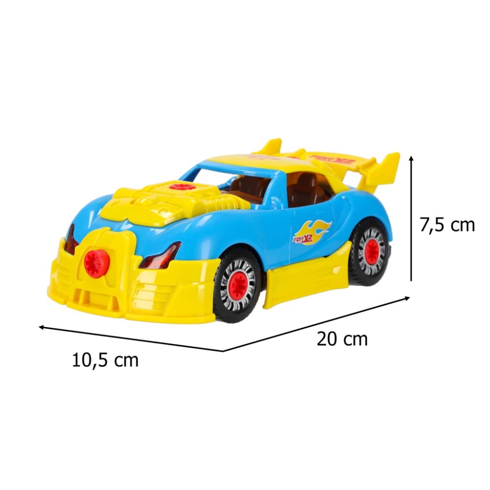 Konstruktorius sportinis automobilis, šviesos, garsai-Žaislai, Konstruktoriai, Įvairūs konstruktoriai-e-vaikas