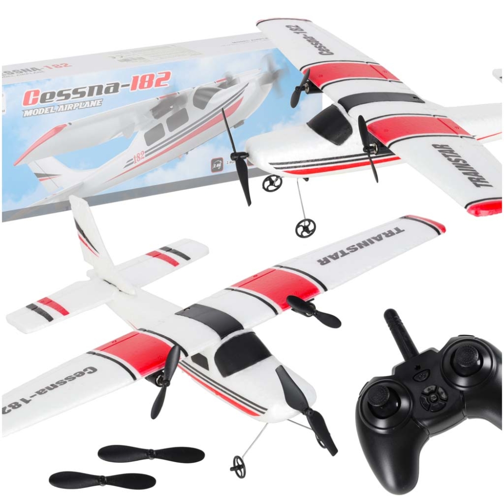 Nuotoliniu būdu valdomas "Cessna 182" sklandytuvas aerobatas 2,4 GHz orlaivis