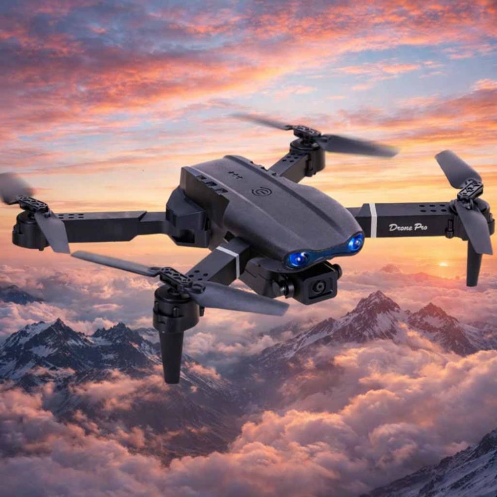 RC dronas E99 Pro dviguba kamera 720P be galvos-Žaislai, Auto ir transporto žaislai, Dronai-e-vaikas