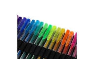 Spalvoti geliniai rašikliai dėkle 100 vnt. + 100 pildomųjų talpyklų