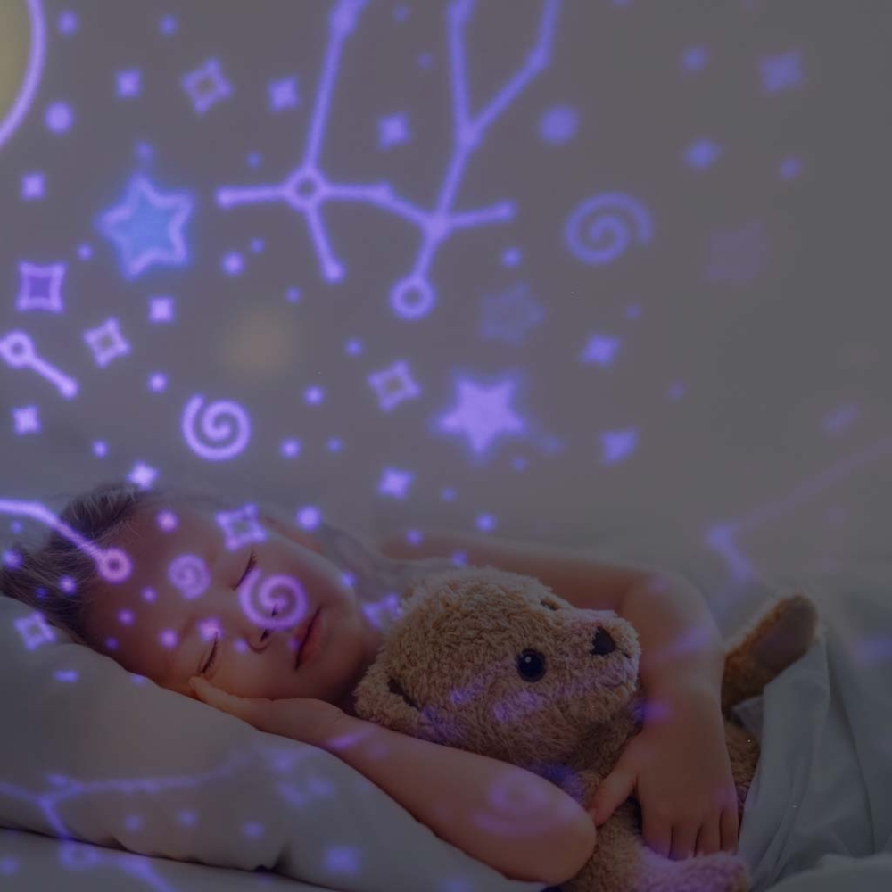 LED žvaigždžių projektoriaus naktinė lempa Zuikis USB nuotolinio valdymo-Miegui, Vaiko kambariui, Migdukai ir karuselės, Apšviet