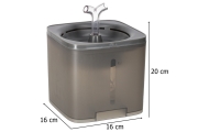 Šunų ir kačių gertuvė su filtru ir USB pompos fontanėliu 1,8 l