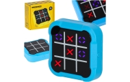 Apskritimas kryžius kryžius elektroninis galvosūkių žaidimas tic tac toe nešiojamoji konsolė mėlyna