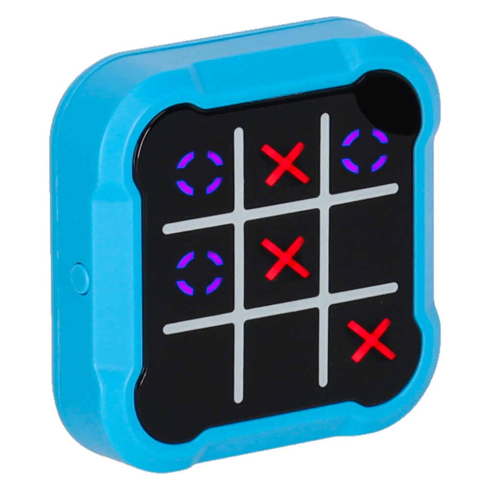 Elektroninis galvosūkių žaidimas Tic Tac toe konsolė Kryžiukai rutuliukai, mėlynas-Žaislai, Stalo žaidimai, Žaidimų konsolės-e-v